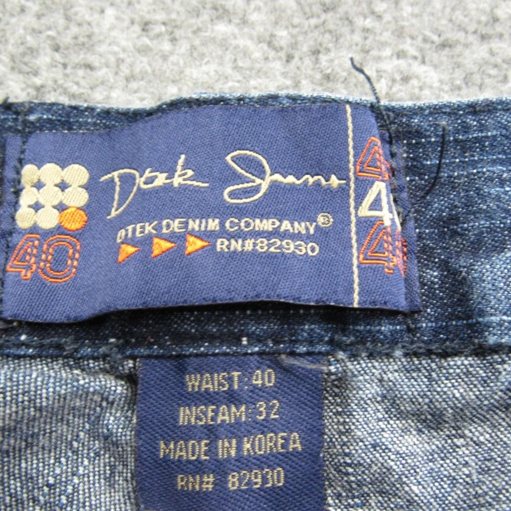 Vintage Dtek Jeans ‎ Mens 40x32 Y2K Straight Leg Baggy Relaxed Grunge Grommets
